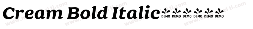 Cream Bold Italic字体转换